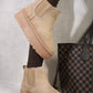 Fluffy Platform Sole Chelsea Faux Fur Lined Ankle Boots
