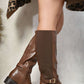 Knee High Buckle Boots