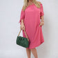 Knot Cuff Off Shoulder Mini Dress