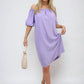 Knot Cuff Off Shoulder Mini Dress