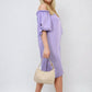 Knot Cuff Off Shoulder Mini Dress