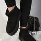 Faux Fur Lined Ankle Platform Mini Boots
