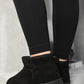 Faux Fur Lined Ankle Platform Mini Boots