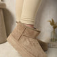 Faux Fur Lined Ankle Platform Mini Boots