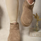 Faux Fur Lined Ankle Platform Mini Boots