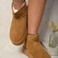 Faux Fur Lined Ankle Platform Mini Boots