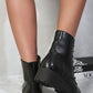 Lace Up Glitter Ankle Boots