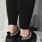 Aztec Detail Low Ankle Platform Slipper Boots