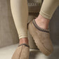 Aztec Detail Low Ankle Platform Slipper Boots