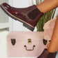 Faux Leather Brogue Chelsea Boots