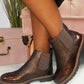 Faux Leather Brogue Chelsea Boots