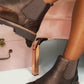 Faux Leather Brogue Chelsea Boots