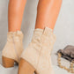 Suede Cowboy Ankle Length Boots