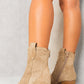 Suede Cowboy Ankle Length Boots