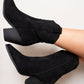 Suede Cowboy Ankle Length Boots