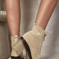 Lace Up Combat Heeled Ankle Boots