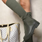 High Sock Platform Boots