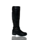 Faux Leather Buckle Knee High Boots