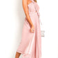 Pleated Crossover Maxi Dress Form Women