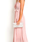 Pleated Crossover Maxi Dress Form Women