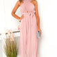 Pleated Crossover Maxi Dress Form Women