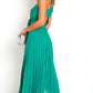 Pleated Crossover Maxi Dress Form Women