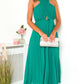 Pleated Crossover Maxi Dress Form Women