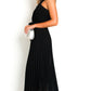 Pleated Crossover Maxi Dress Form Women