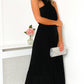 Pleated Crossover Maxi Dress Form Women