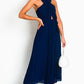 Pleated Crossover Maxi Dress Form Women