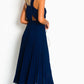 Pleated Crossover Maxi Dress Form Women