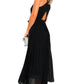 Pleated Crossover Maxi Dress Form Women