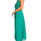 Pleated Crossover Maxi Dress Form Women