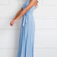 Pleated Crossover Maxi Dress Form Women