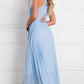 Pleated Crossover Maxi Dress Form Women