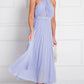 Pleated Crossover Maxi Dress Form Women