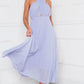 Pleated Crossover Maxi Dress Form Women