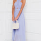 Pleated Crossover Maxi Dress Form Women