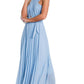 Pleated Crossover Maxi Dress Form Women