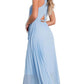 Pleated Crossover Maxi Dress Form Women