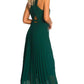 Pleated Crossover Maxi Dress Form Women
