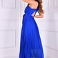 Pleated Crossover Maxi Dress Form Women