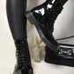 Lace-Up Platform Ankle Boots