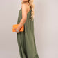 Sleeveless Beaded Halter Neck Maxi Dress with Tiered Hem
