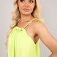 Sleeveless Beaded Halter Neck Maxi Dress with Tiered Hem