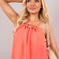 Sleeveless Beaded Halter Neck Maxi Dress with Tiered Hem