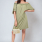 Knot Cuff Off Shoulder Mini Dress