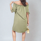 Knot Cuff Off Shoulder Mini Dress