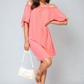 Knot Cuff Off Shoulder Mini Dress