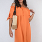 Knot Cuff Off Shoulder Mini Dress